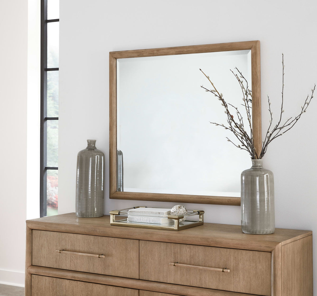 Dorsey - Solid Wood And Glass Mirror