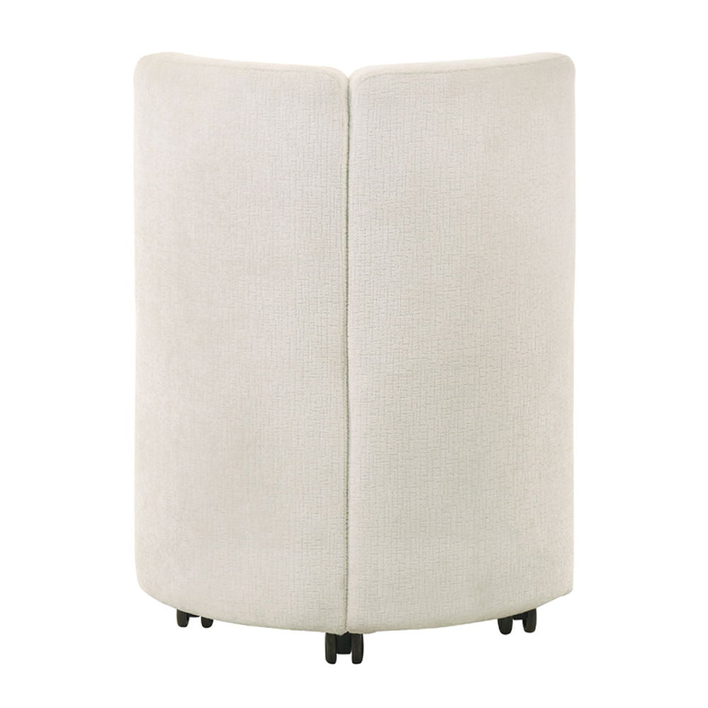 Blayde - Side Chair With Swivel (Set of 2) - White Chenille Fabric - Urban Living Furniture (Los Angeles, CA)