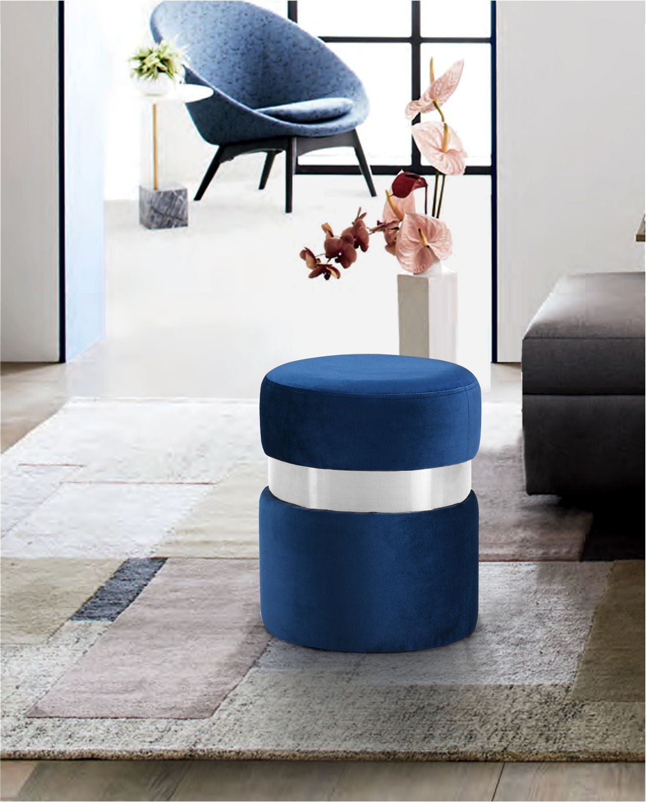 Hailey - Round Ottoman - Urban Living Furniture (Los Angeles, CA)