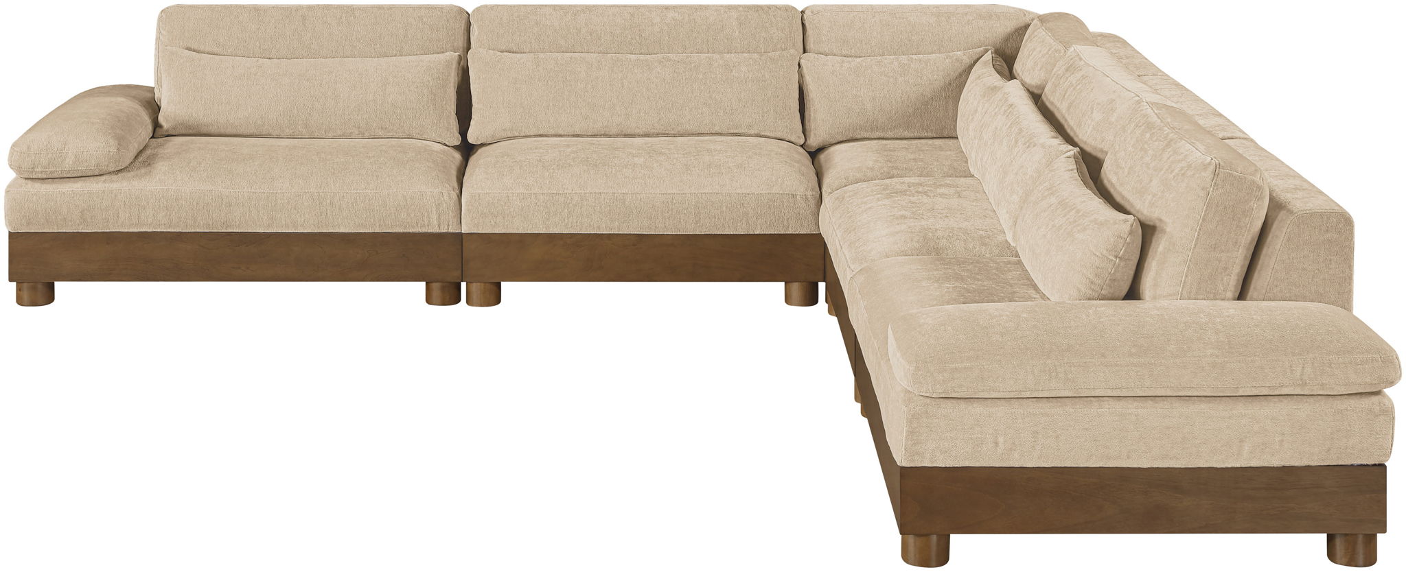 Turin - Chenille Fabric Upholstered Modular Sectional - Beige