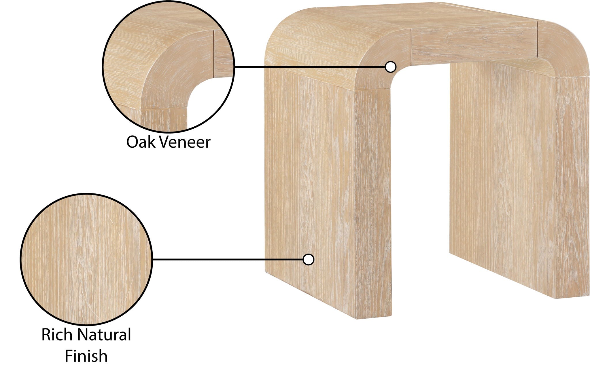 Toulon - Oak Veneer End Table - Urban Living Furniture (Los Angeles, CA)