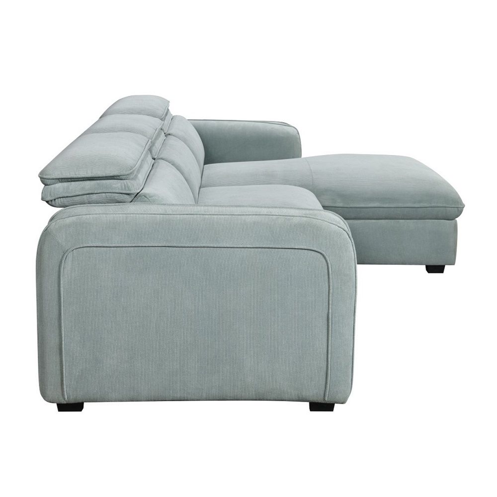 Zavala - Sectional Sofa With Sleeper & Storage - Light Green - Urban Living Furniture (Los Angeles, CA)