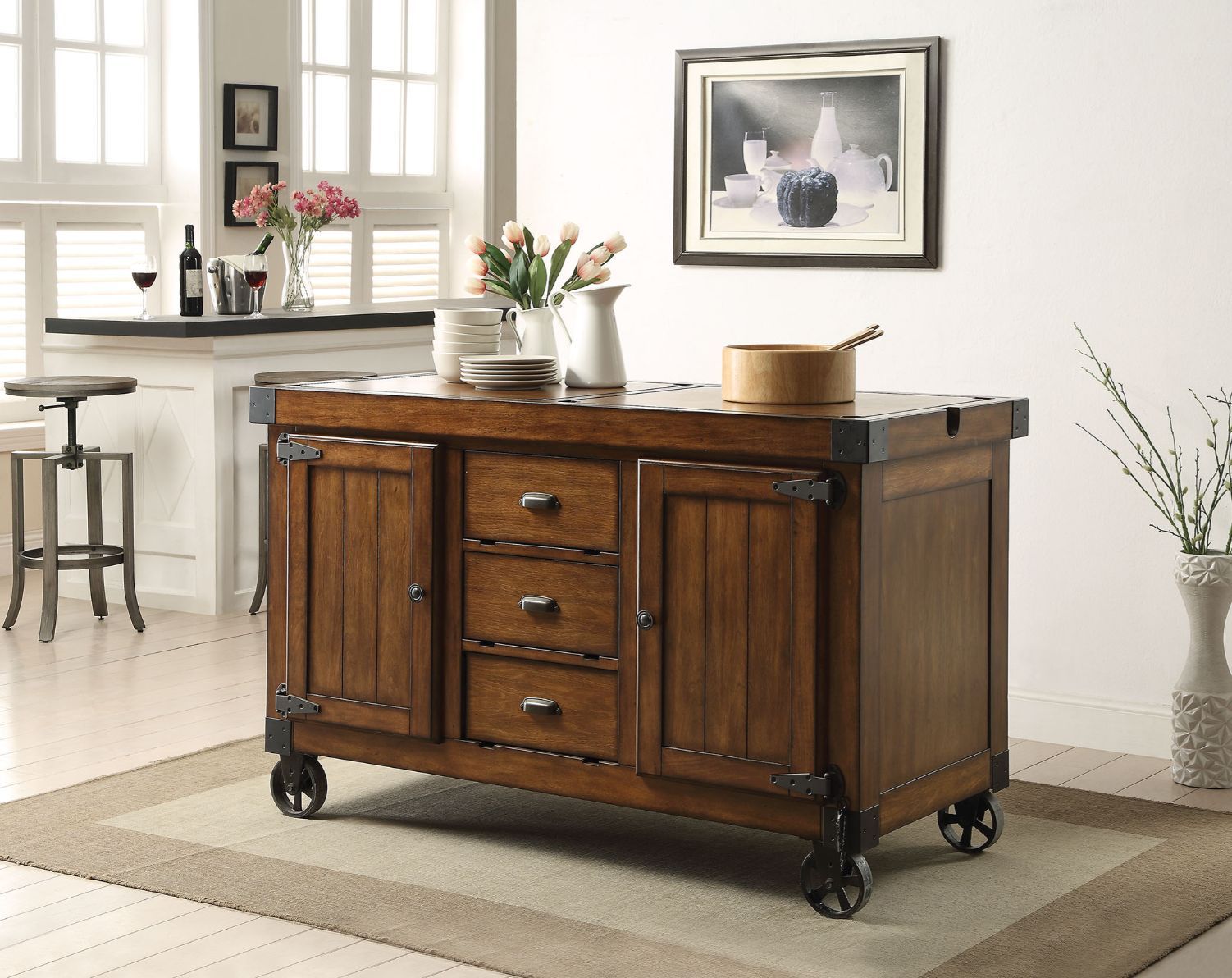 Kabili - Kitchen Cart - Antique Tobacco - Urban Living Furniture (Los Angeles, CA)
