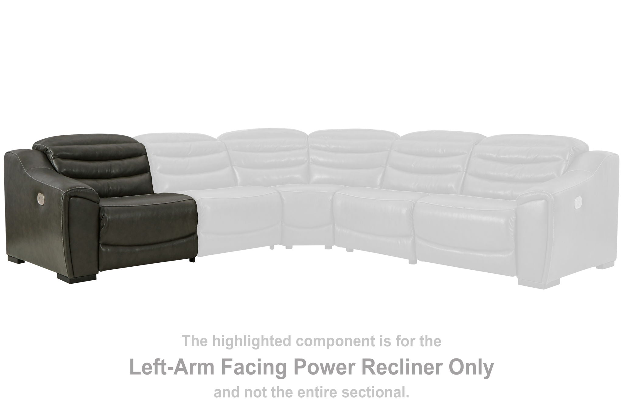 Center Line - Dark Gray - LAF Zero Wall Power Recliner - Urban Living Furniture (Los Angeles, CA)