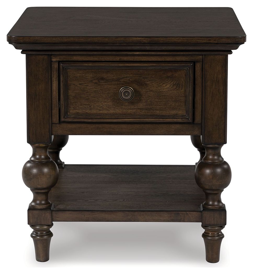 Veramond - Dark Brown - Square End Table - Urban Living Furniture (Los Angeles, CA)