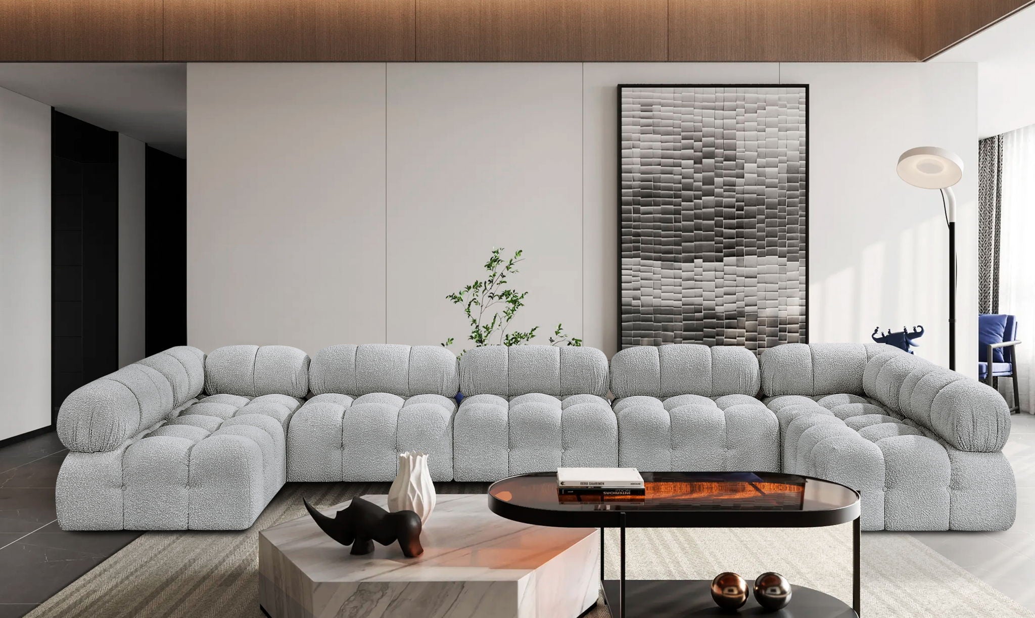 Ames - 7 Piece Boucle Fabric Modular Sectional - Urban Living Furniture (Los Angeles, CA)