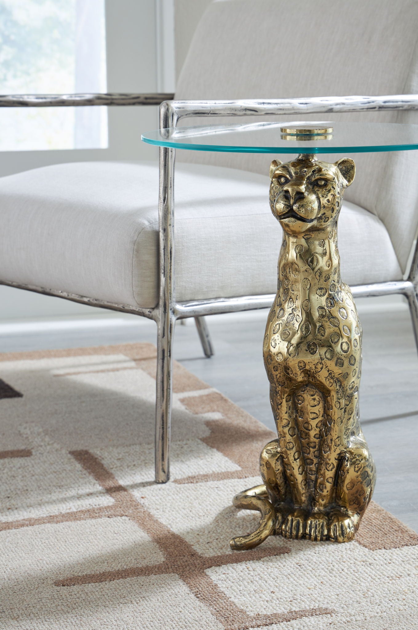 Vallain - Antique Gold Finish - Accent Table - Urban Living Furniture (Los Angeles, CA)