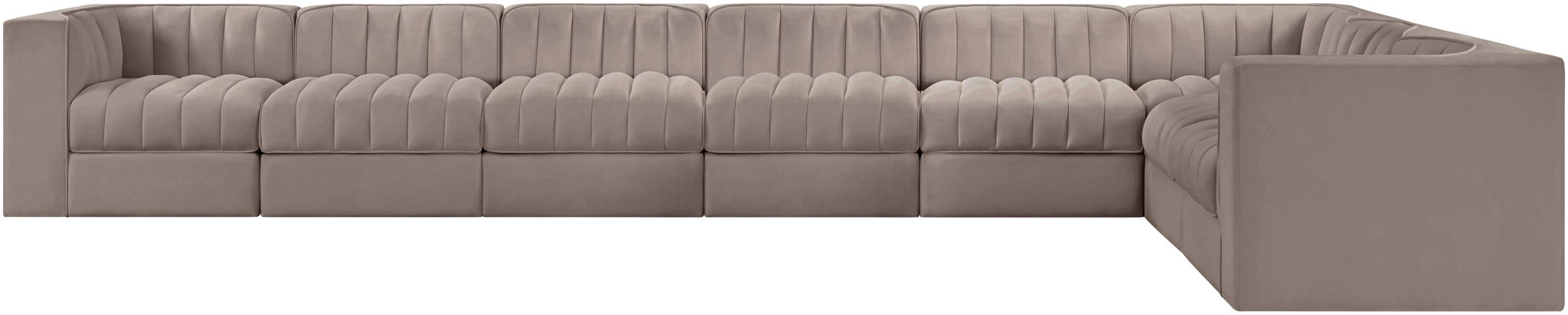 Rummi - Velvet Performance Fabric Upholstered 8 Piece Modular Sectional (With 3 Corner Chairs) - Urban Living Furniture (Los Angeles, CA)