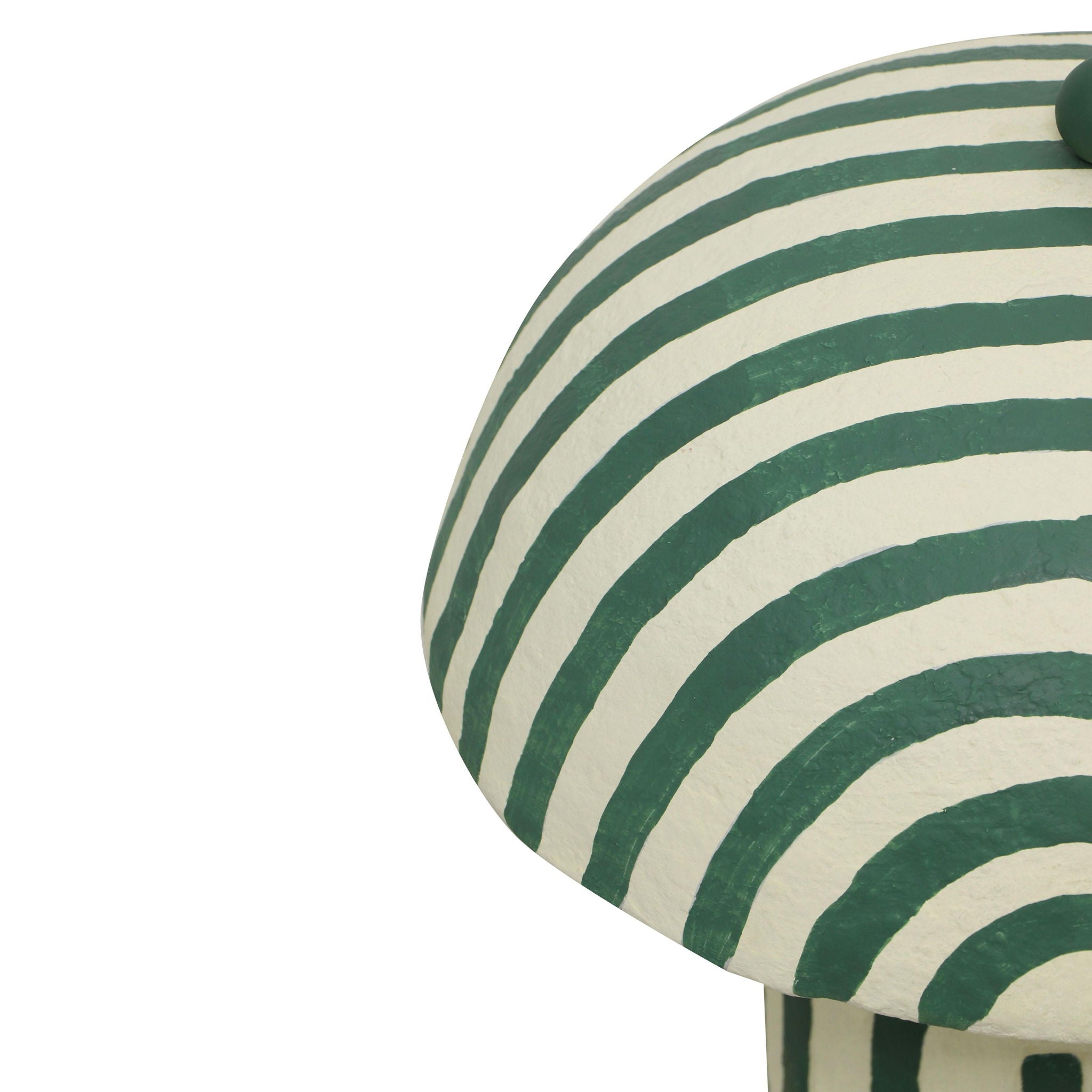 Maiori - Striped Papier Mache Table Lamp - Dark Green / White - Urban Living Furniture (Los Angeles, CA)