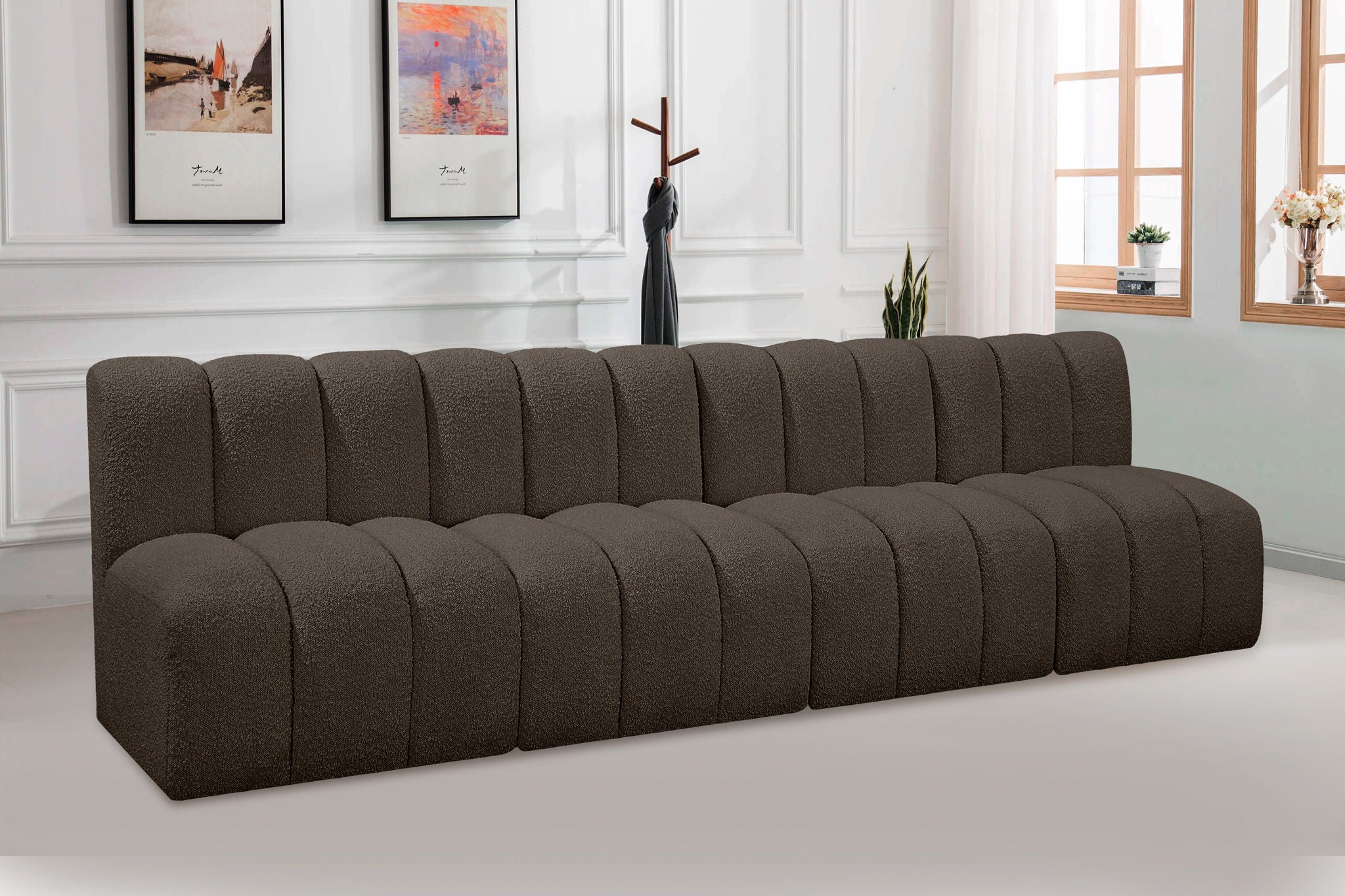 Arc - Boucle Fabric 4 Seats Modular Sofa - Urban Living Furniture (Los Angeles, CA)