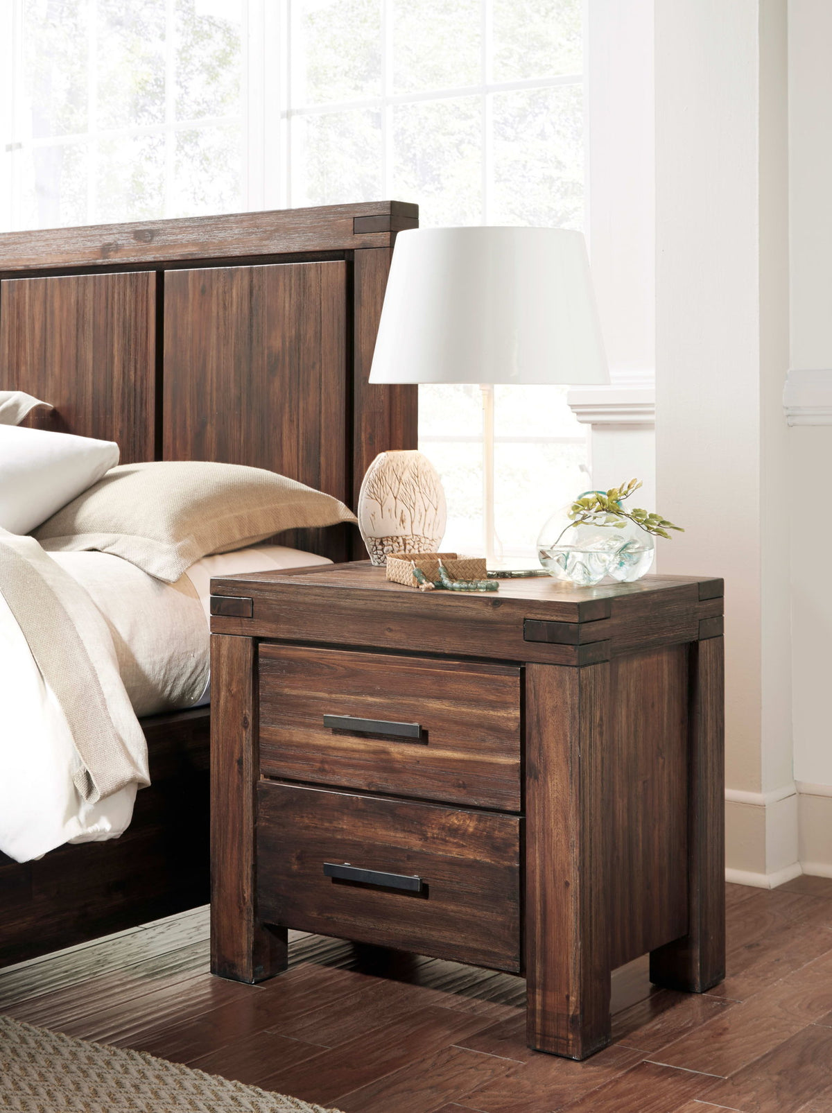 Meadow - Solid Wood Two Drawer Nightstand