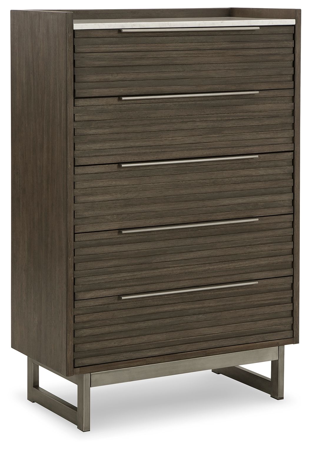 Arkenton - Grayish Brown / White - Five Drawer Chest - Urban Living Furniture (Los Angeles, CA)