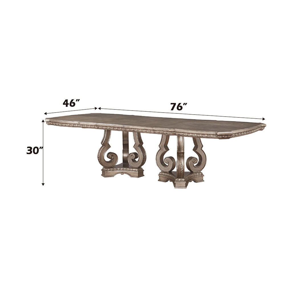 Northville - 30" Dining Table - Antique Silver - Urban Living Furniture (Los Angeles, CA)