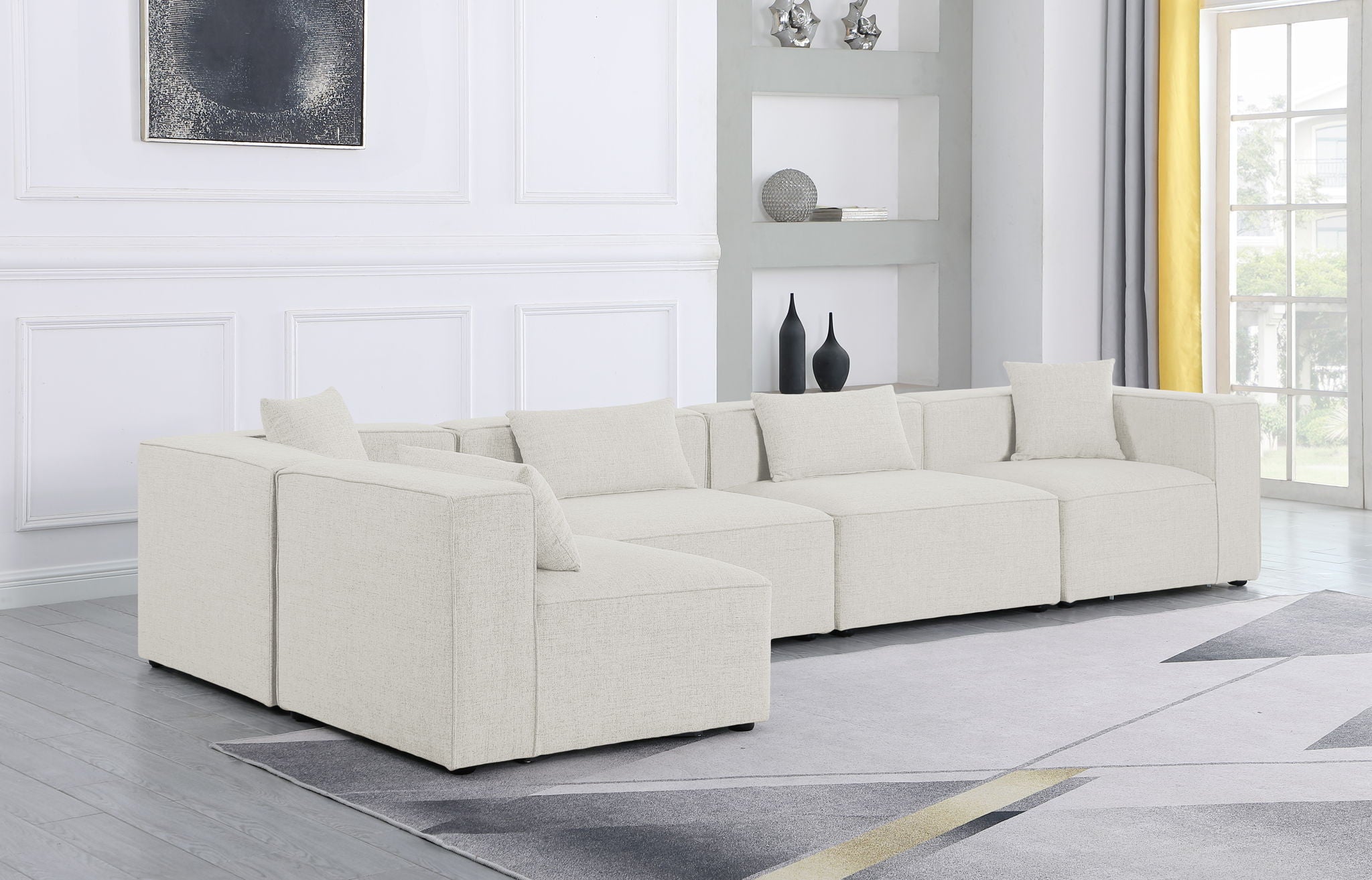 Cube - Linen 5 Piece Modular Sectional - Urban Living Furniture (Los Angeles, CA)