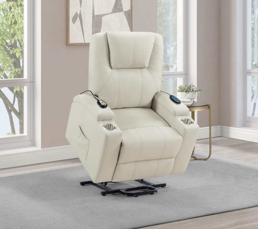 Armstrong - Upholstered Power Lift Massage Recliner