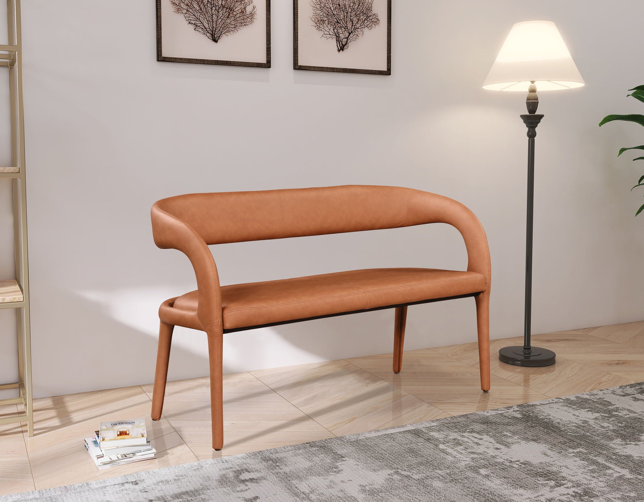 Sylvester - Bench - Cognac - Urban Living Furniture (Los Angeles, CA)