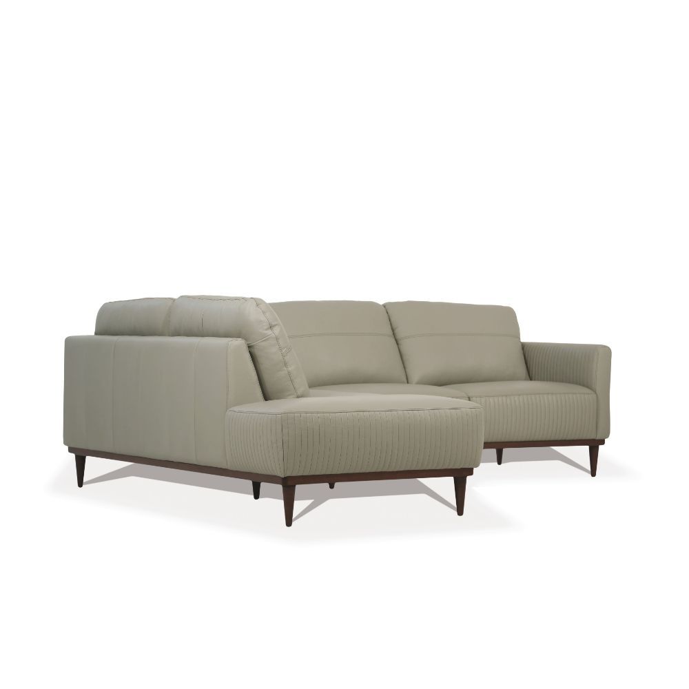 Tampa - 33" Sectional Sofa - Airy Green Leather - Urban Living Furniture (Los Angeles, CA)