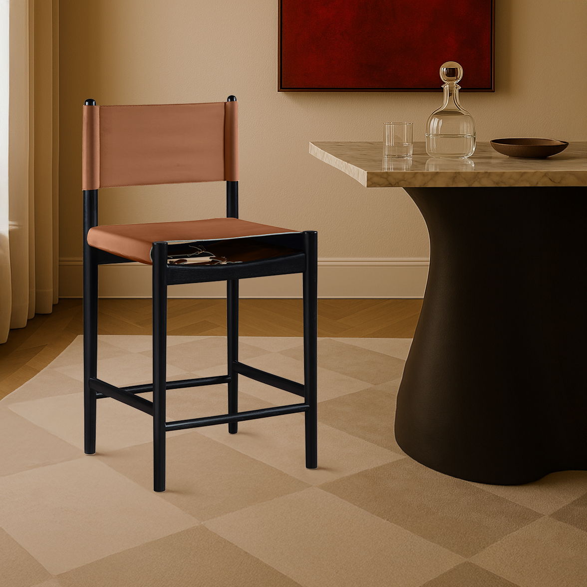 Rawlins - Counter Stool - Black Frame - Urban Living Furniture (Los Angeles, CA)
