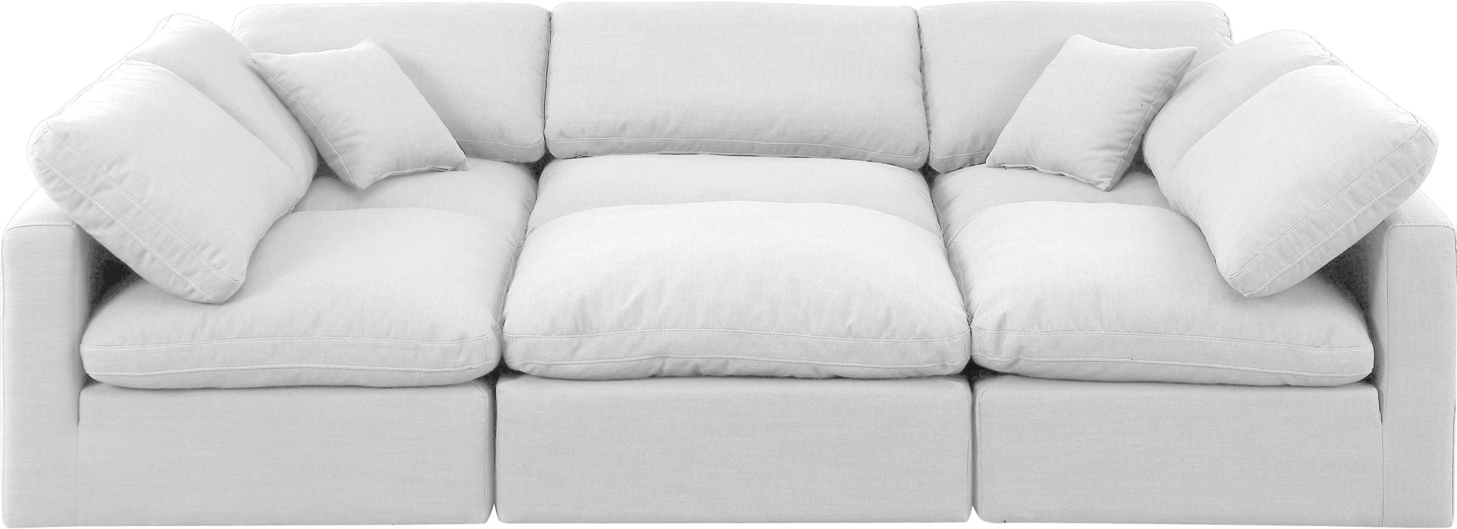 Indulge - Linen 6 Piece Modular Sectional - White - Urban Living Furniture (Los Angeles, CA)