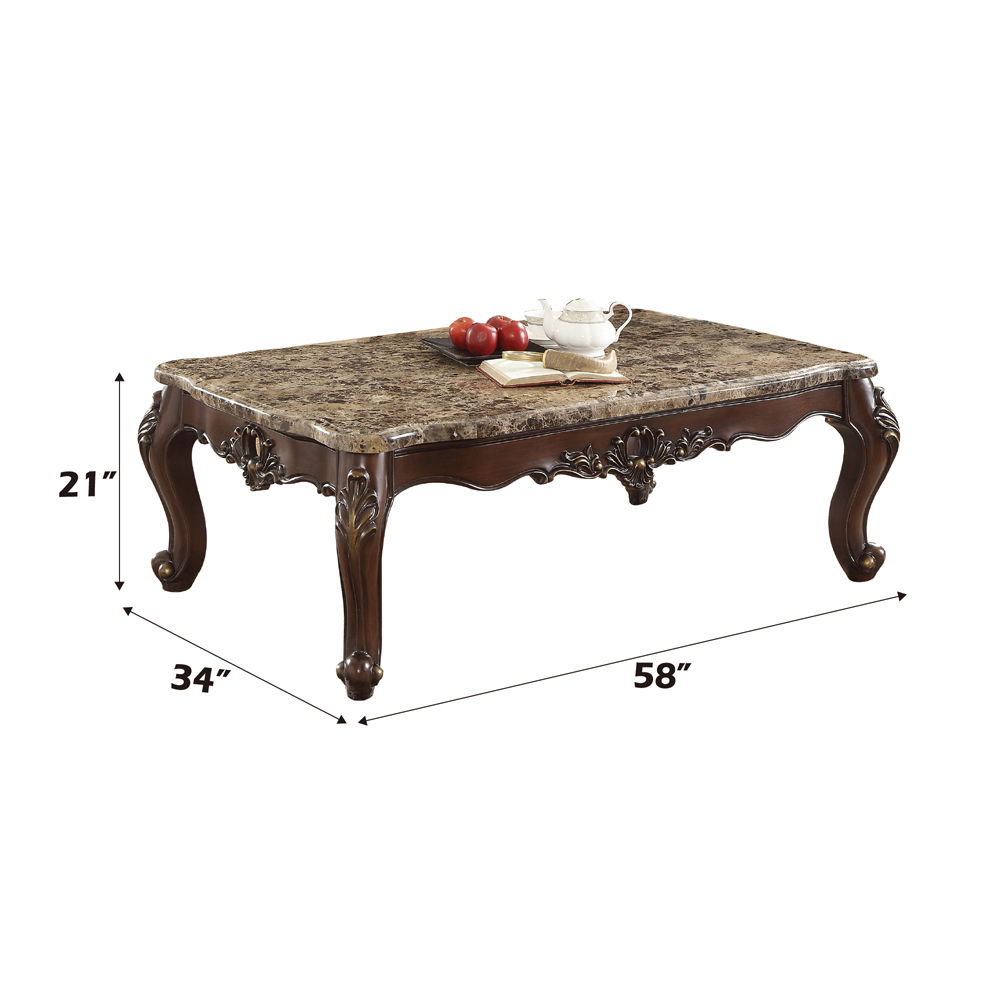 Devayne - Coffee Table - Marble Top & Dark Walnut - Urban Living Furniture (Los Angeles, CA)