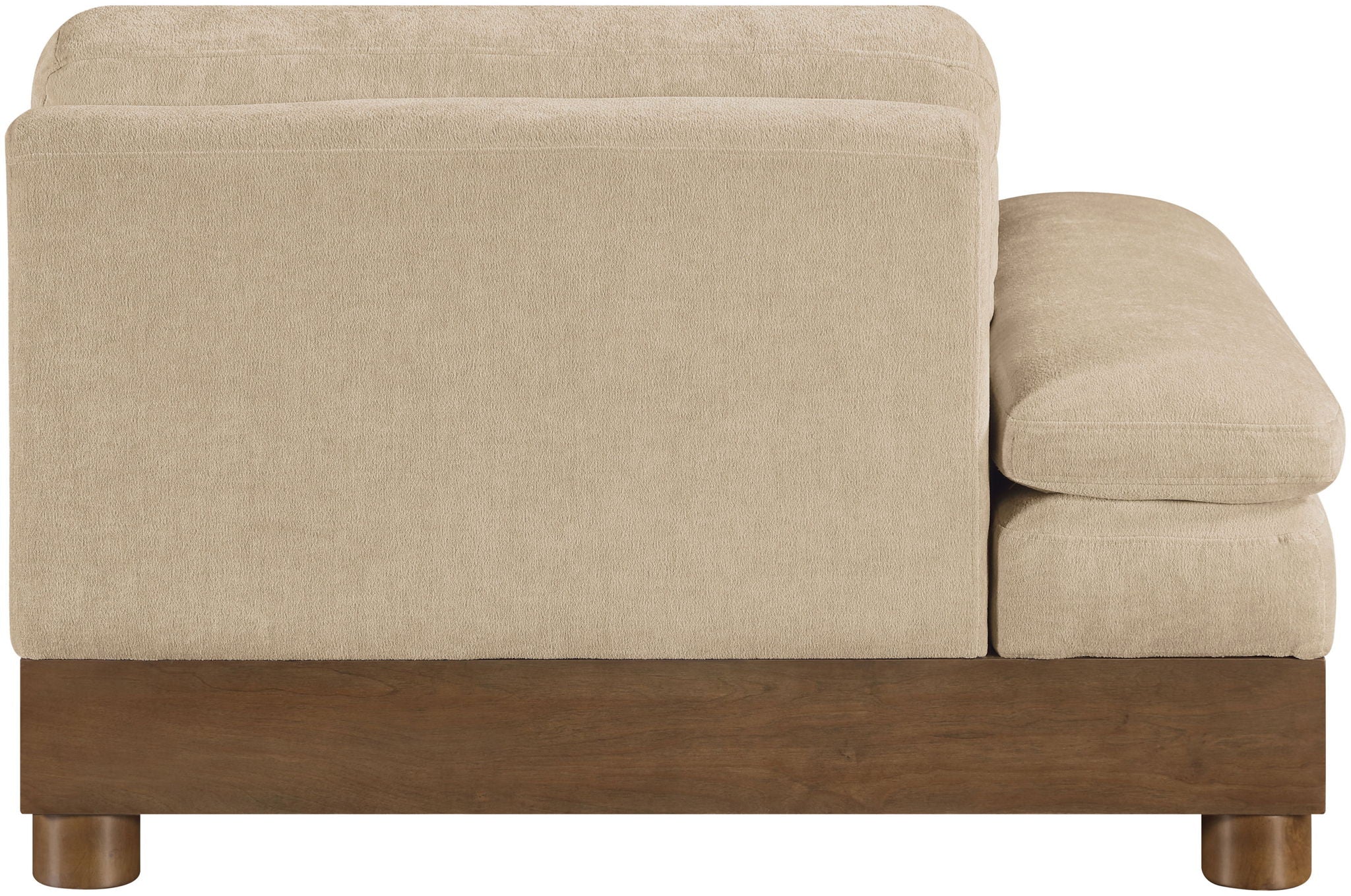 Turin - Chenille Fabric Upholstered Modular Arm Chair - Walnut Base - Urban Living Furniture (Los Angeles, CA)