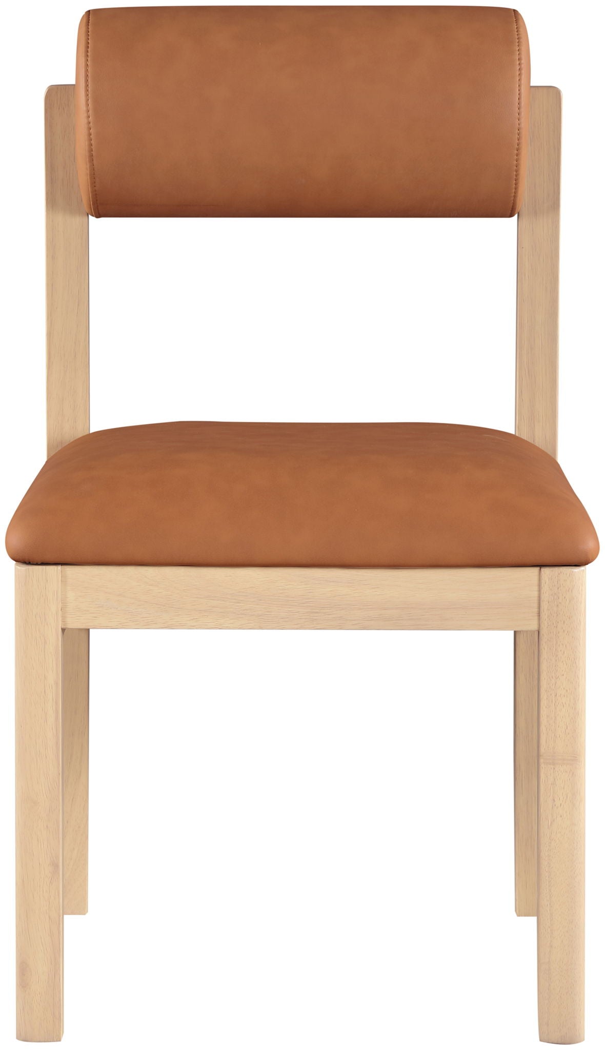 Roundhill - Faux Leather Dining Chair (Set of 2) - Natural Frame - Urban Living Furniture (Los Angeles, CA)