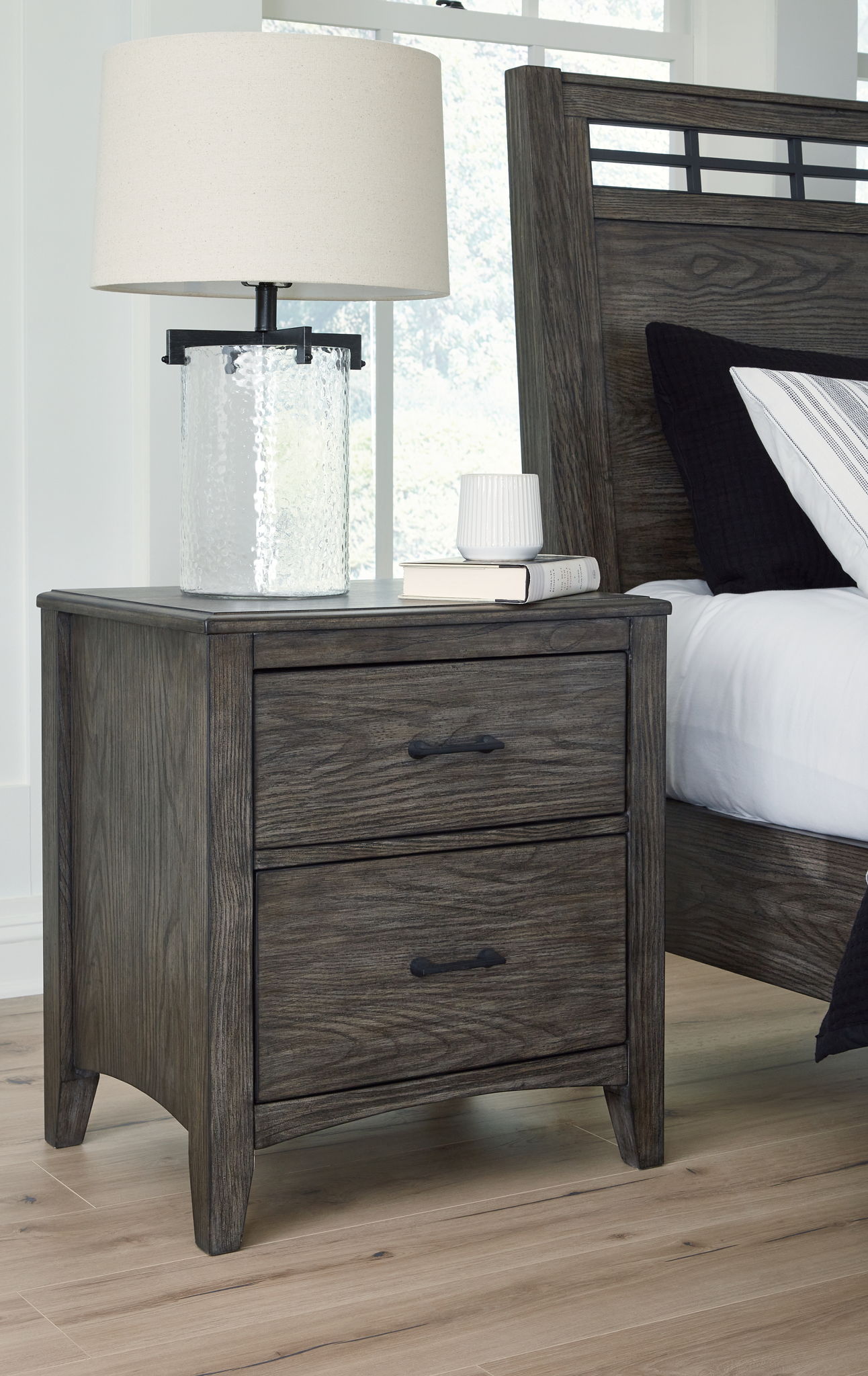 Montillan - Grayish Brown - Two Drawer Night Stand - Urban Living Furniture (Los Angeles, CA)