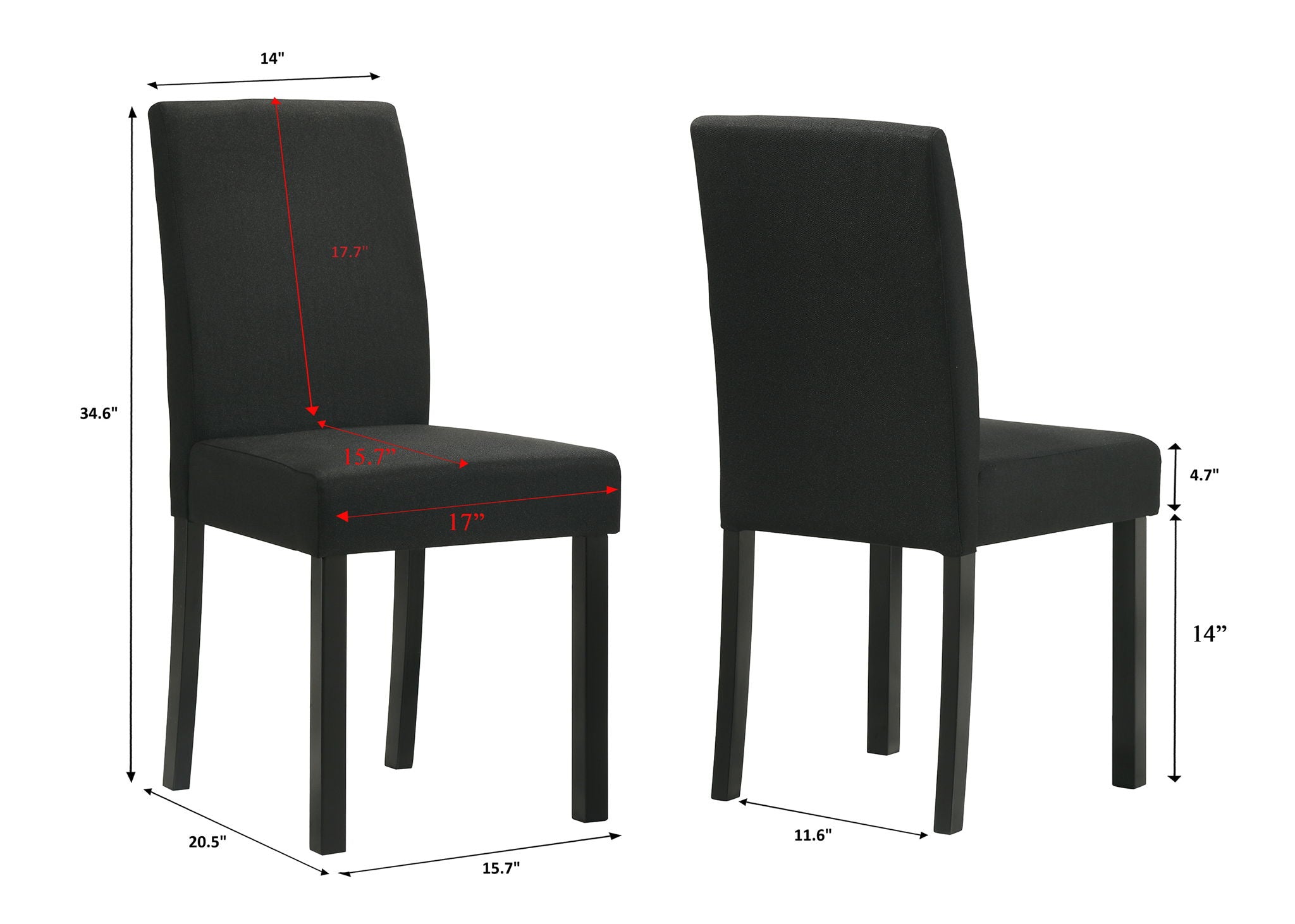 Resia - Dining Chair (Set of 4) - Black - Urban Living Furniture (Los Angeles, CA)