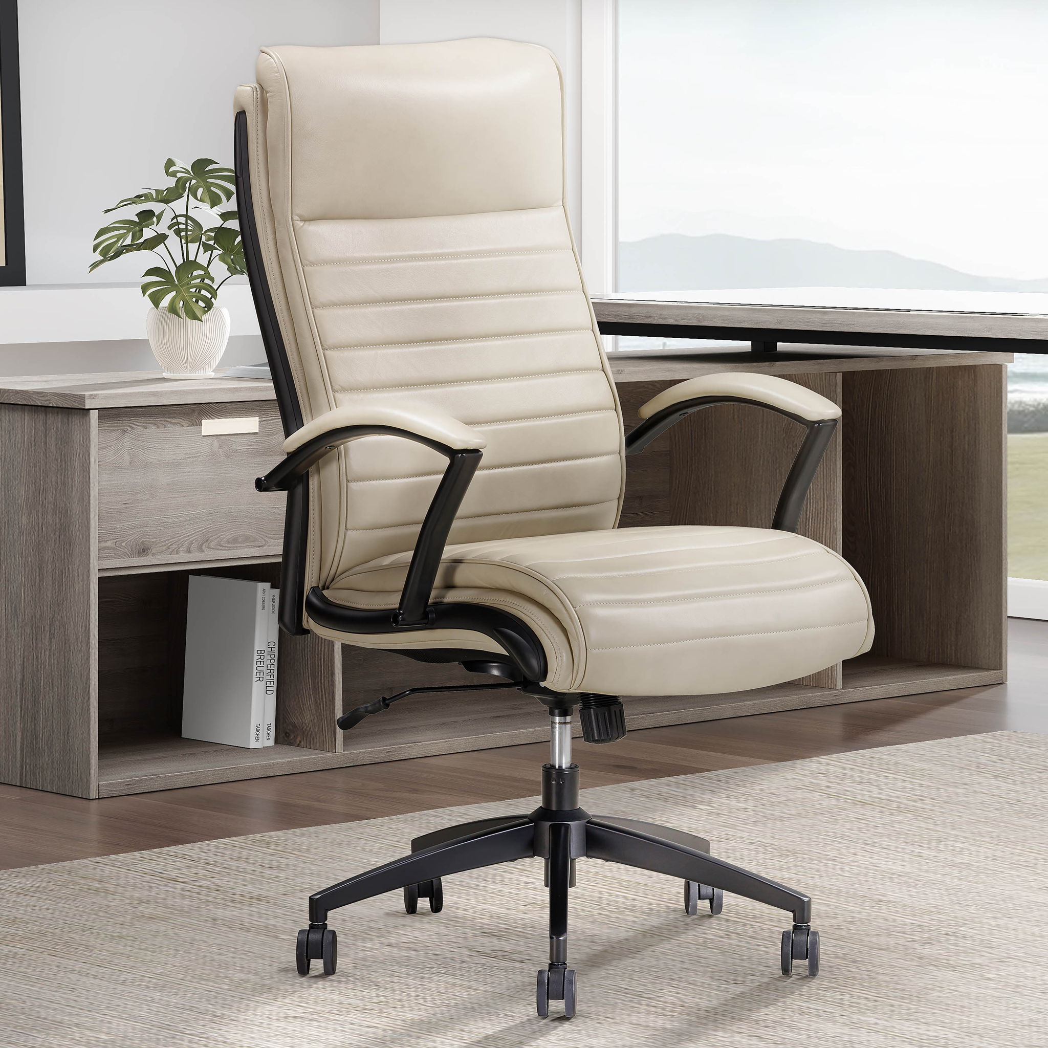 Dc#370 - Leather Desk Chair - Urban Living Furniture (Los Angeles, CA)