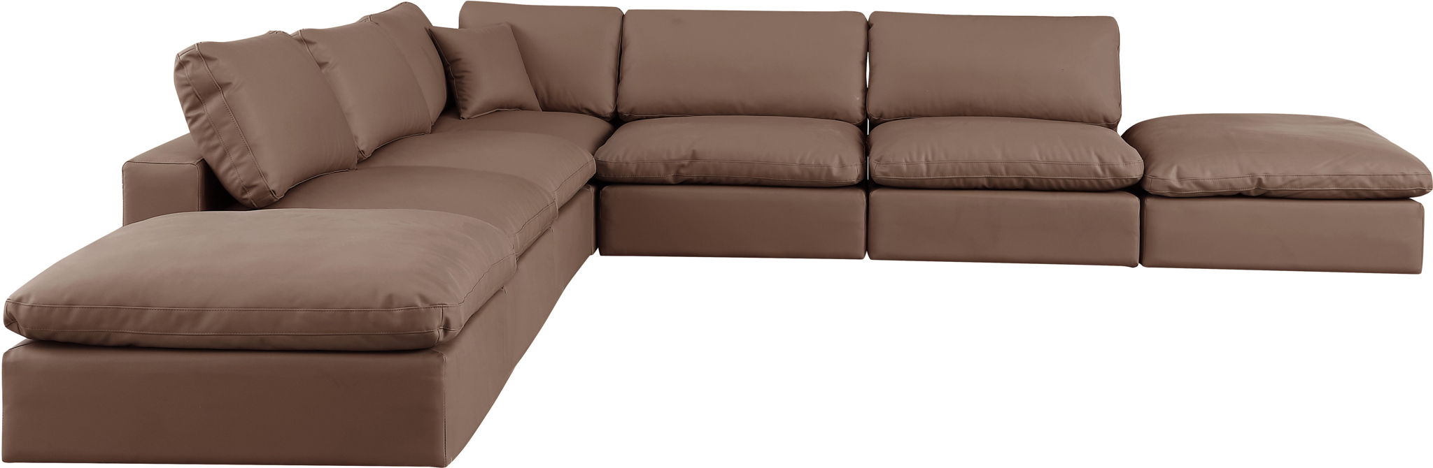Comfy - 7 Piece Faux Leather Modular Corner Sectional - Urban Living Furniture (Los Angeles, CA)