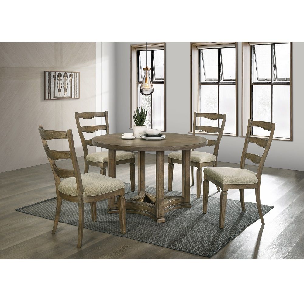 Parfield - Round Dining Table - Weathered Oak - Urban Living Furniture (Los Angeles, CA)