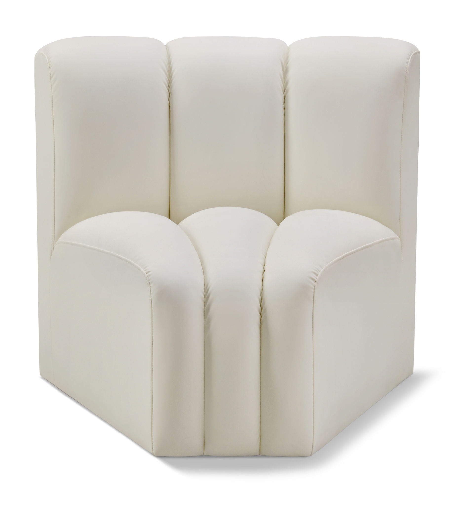 Arc - Faux Leather Curved Corner Chair - Urban Living Furniture (Los Angeles, CA)