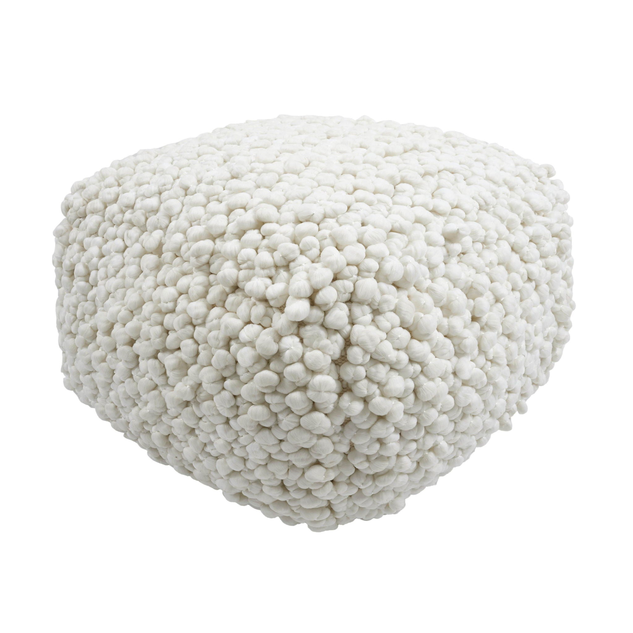 Cathy - Woven Pouf - Cream - Urban Living Furniture (Los Angeles, CA)