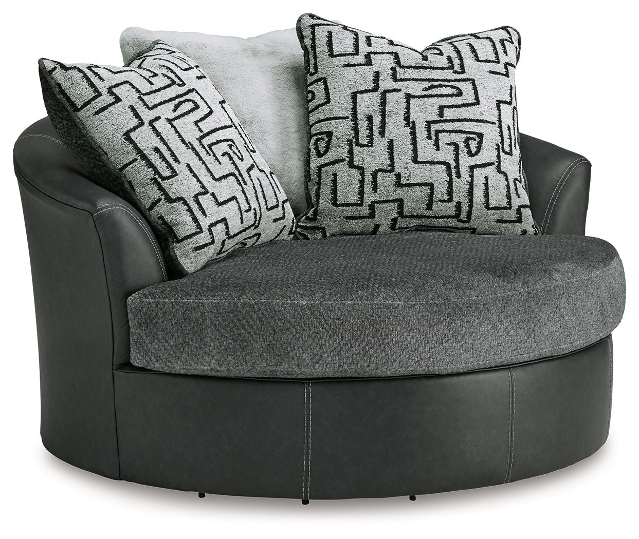 Brixley Pier - Graphite - Oversized Swivel Accent Chair - Urban Living Furniture (Los Angeles, CA)
