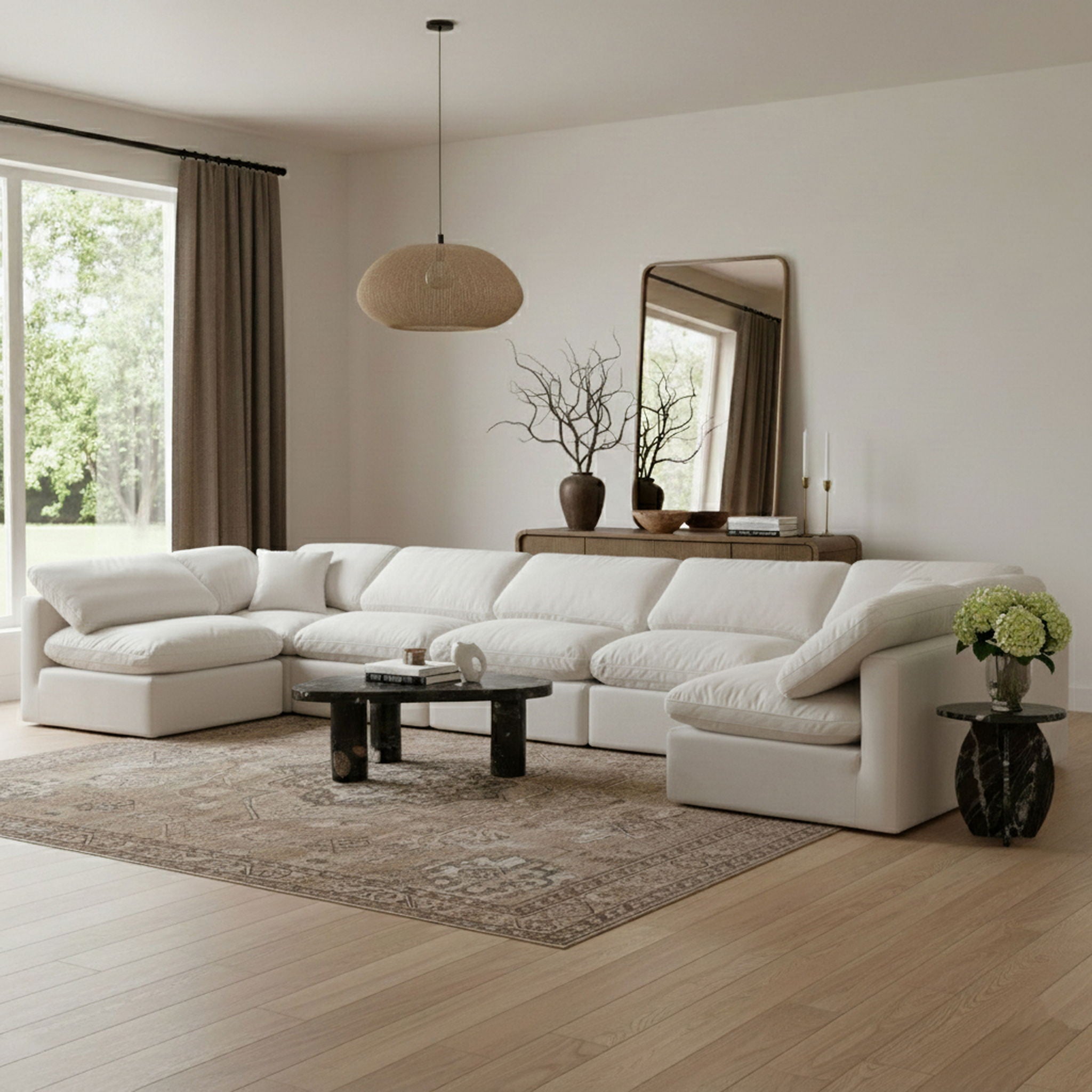 Indulge - Velvet 7 Piece Modular U-Shaped Sectional - Urban Living Furniture (Los Angeles, CA)
