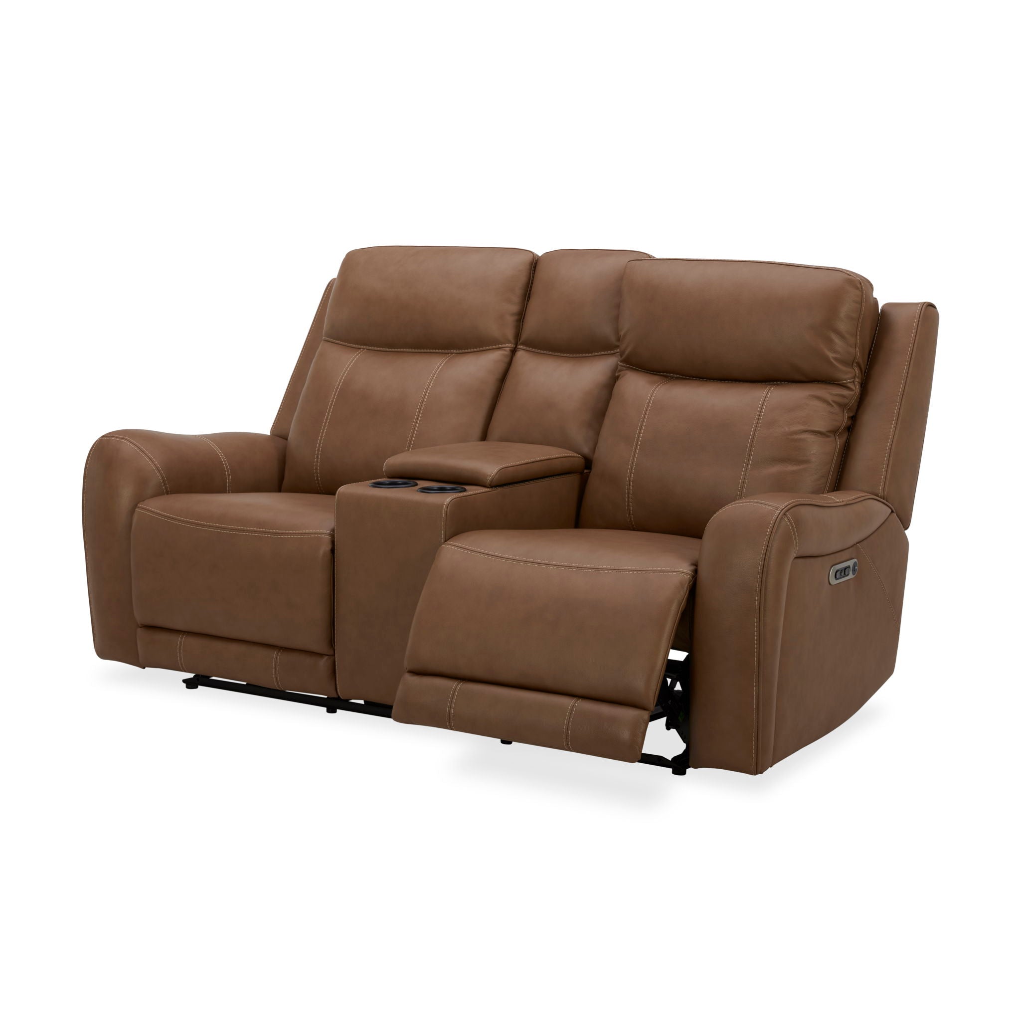Haywood - Power Console Loveseat - Butternut - Urban Living Furniture (Los Angeles, CA)