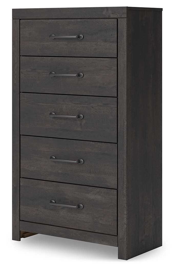 Hollivern - Dark Gray - Five Drawer Chest - Urban Living Furniture (Los Angeles, CA)