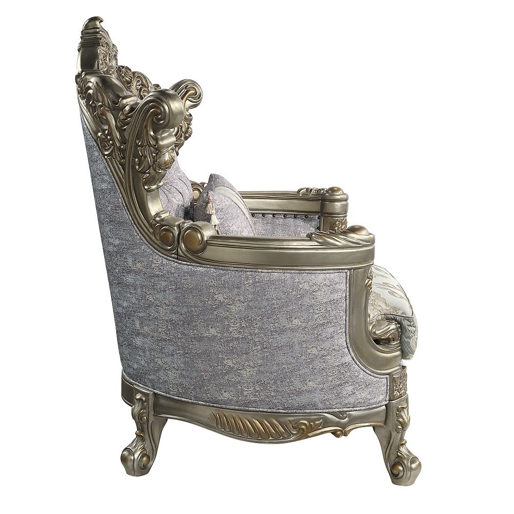 Miliani - Chair With Pillow - Fabric & Antique Bronze - Urban Living Furniture (Los Angeles, CA)