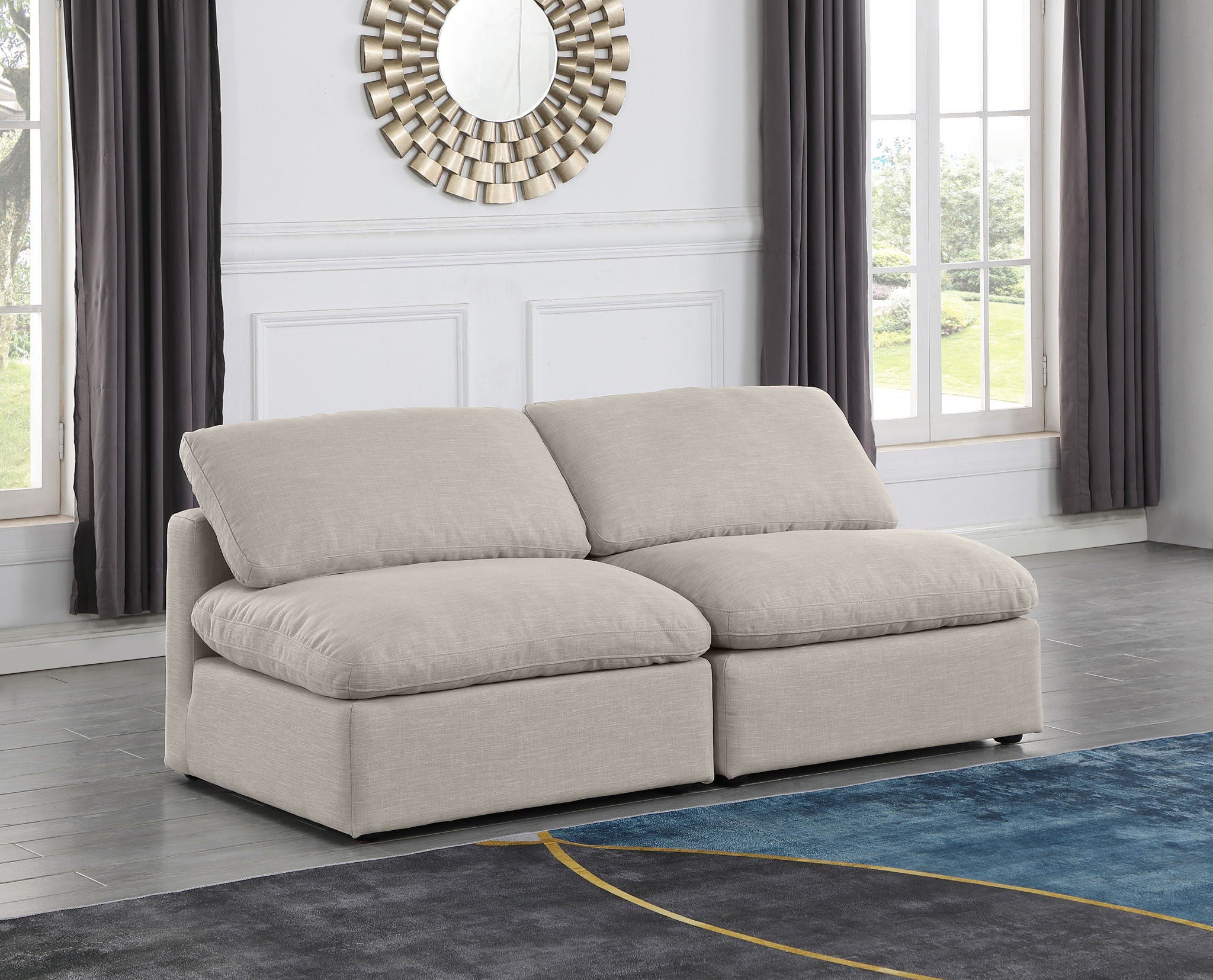 Indulge - Linen 2 Seat Modular Armless Sofa - Urban Living Furniture (Los Angeles, CA)