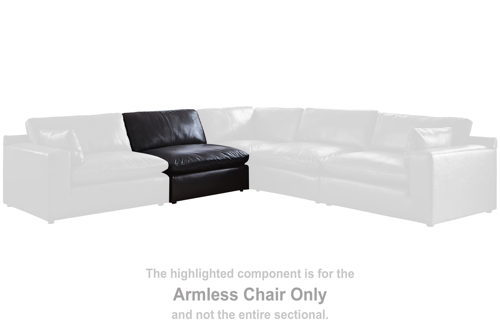 Emilia - Armless Chair - Black - Urban Living Furniture (Los Angeles, CA)