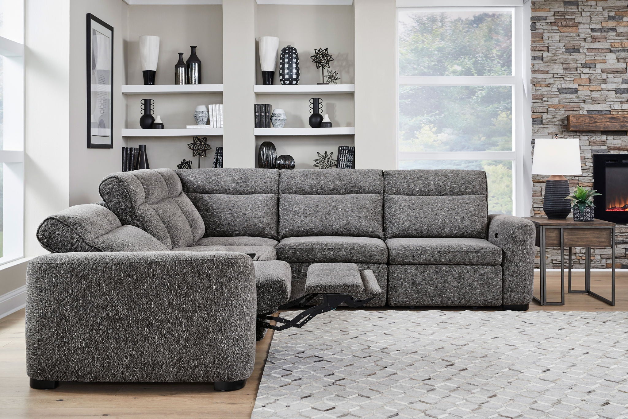 Kline - Power Right Arm Facing Recliner P1 - Nightfall - Urban Living Furniture (Los Angeles, CA)