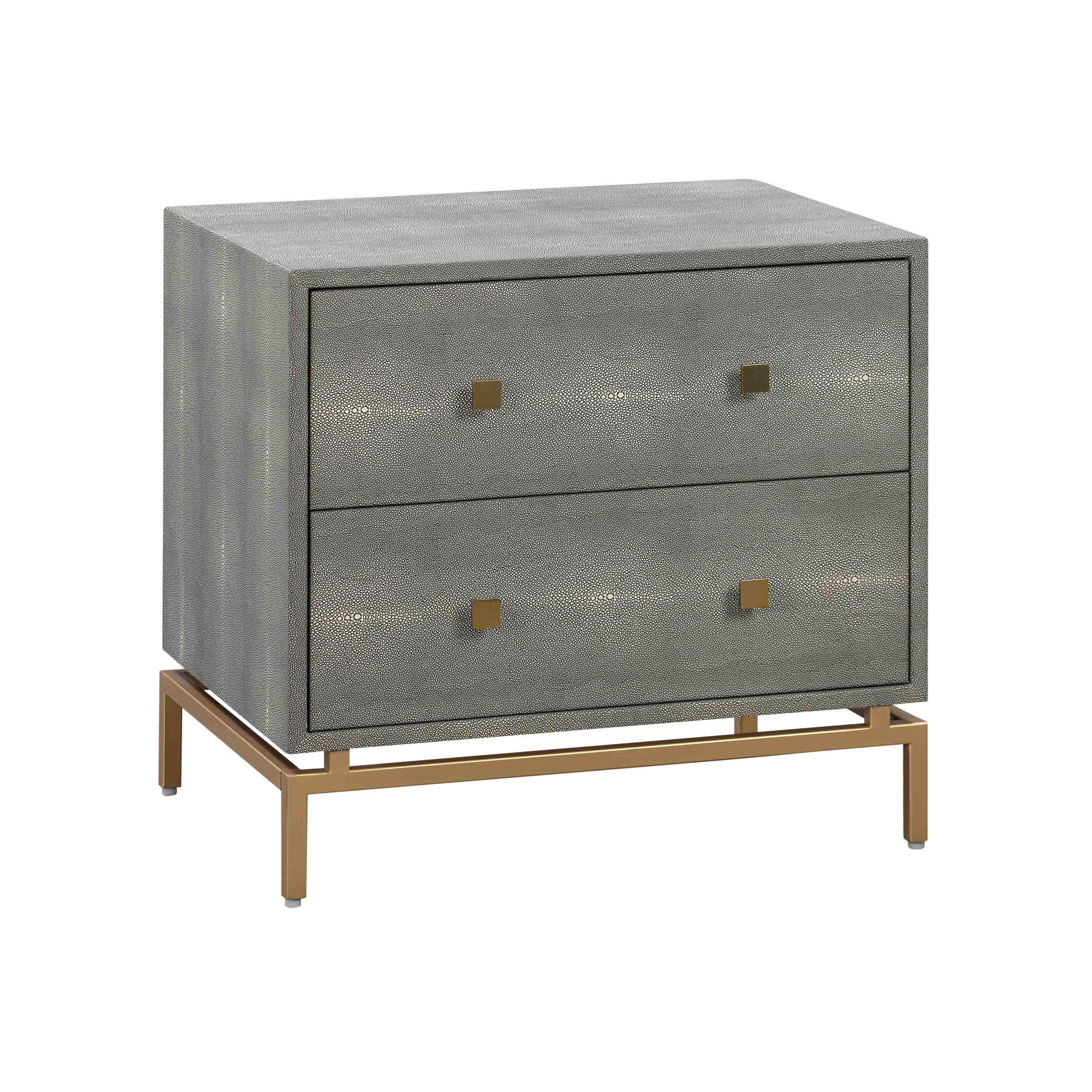 Pesce - Shagreen Nightstand - Gray - Urban Living Furniture (Los Angeles, CA)