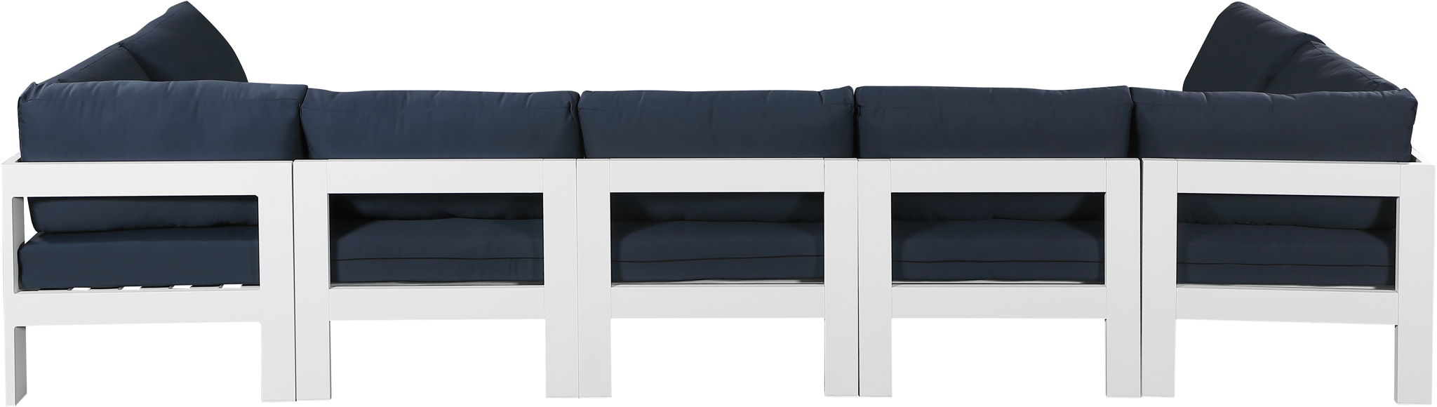 Nizuc - Outdoor Patio 7 Piece Modular Sectional With White Frame - Urban Living Furniture (Los Angeles, CA)