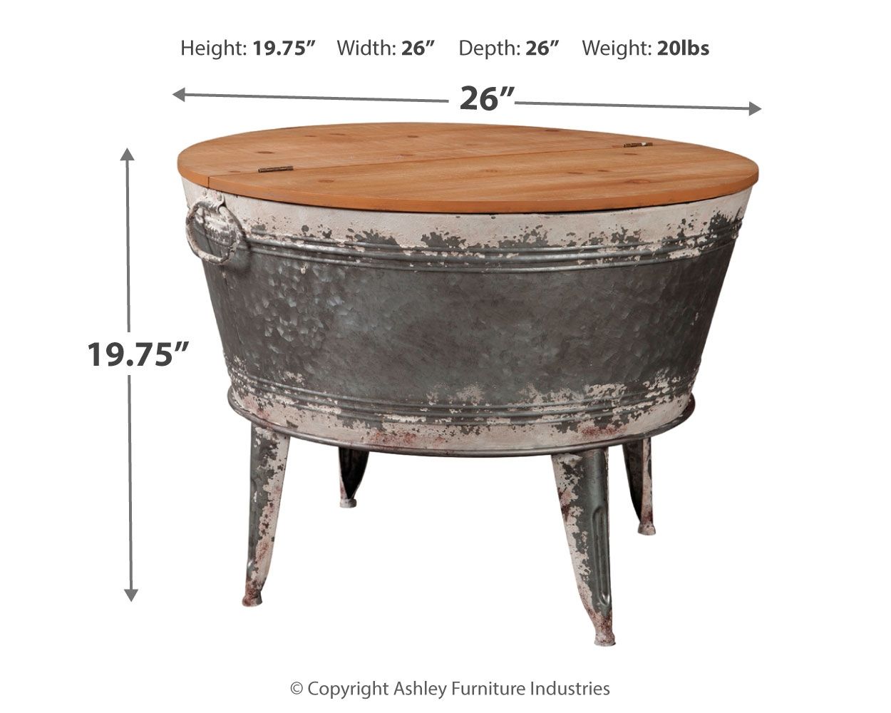 Shellmond - Metallic / Brown / Beige - Accent Cocktail Table - Urban Living Furniture (Los Angeles, CA)