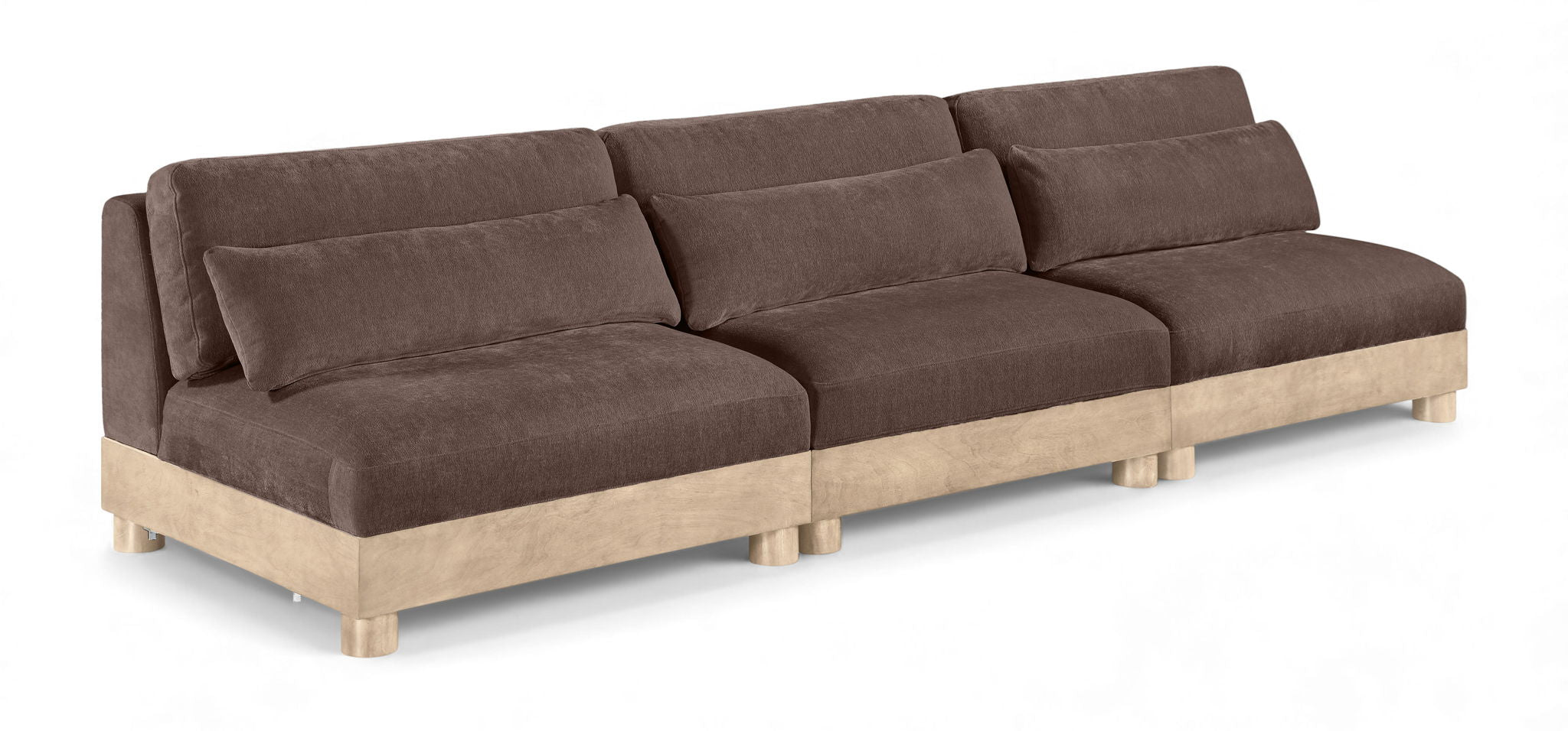Turin - Chenille Fabric Upholstered Modular Sectional - Brown