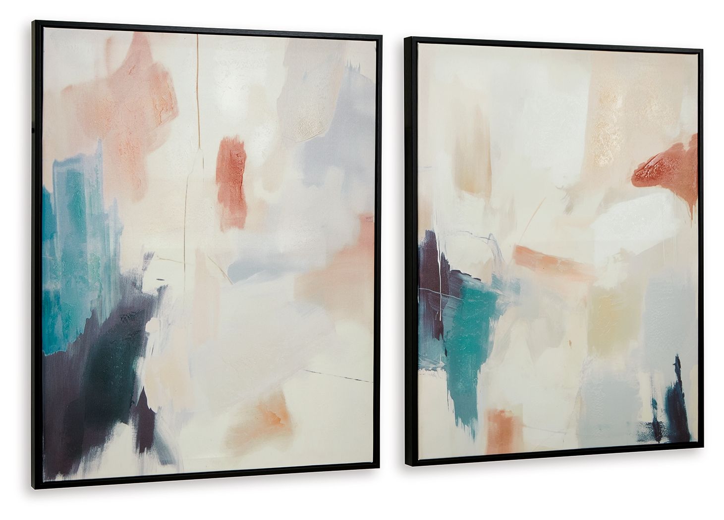Caldish - Blue / White / Pink - Wall Art Set (Set of 2) - Urban Living Furniture (Los Angeles, CA)