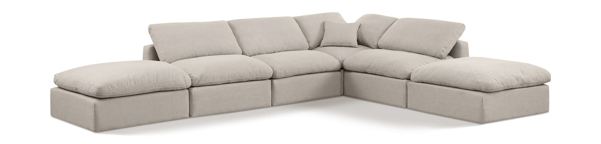 Indulge - Linen 6 Piece Modular Armless Sectional - Urban Living Furniture (Los Angeles, CA)