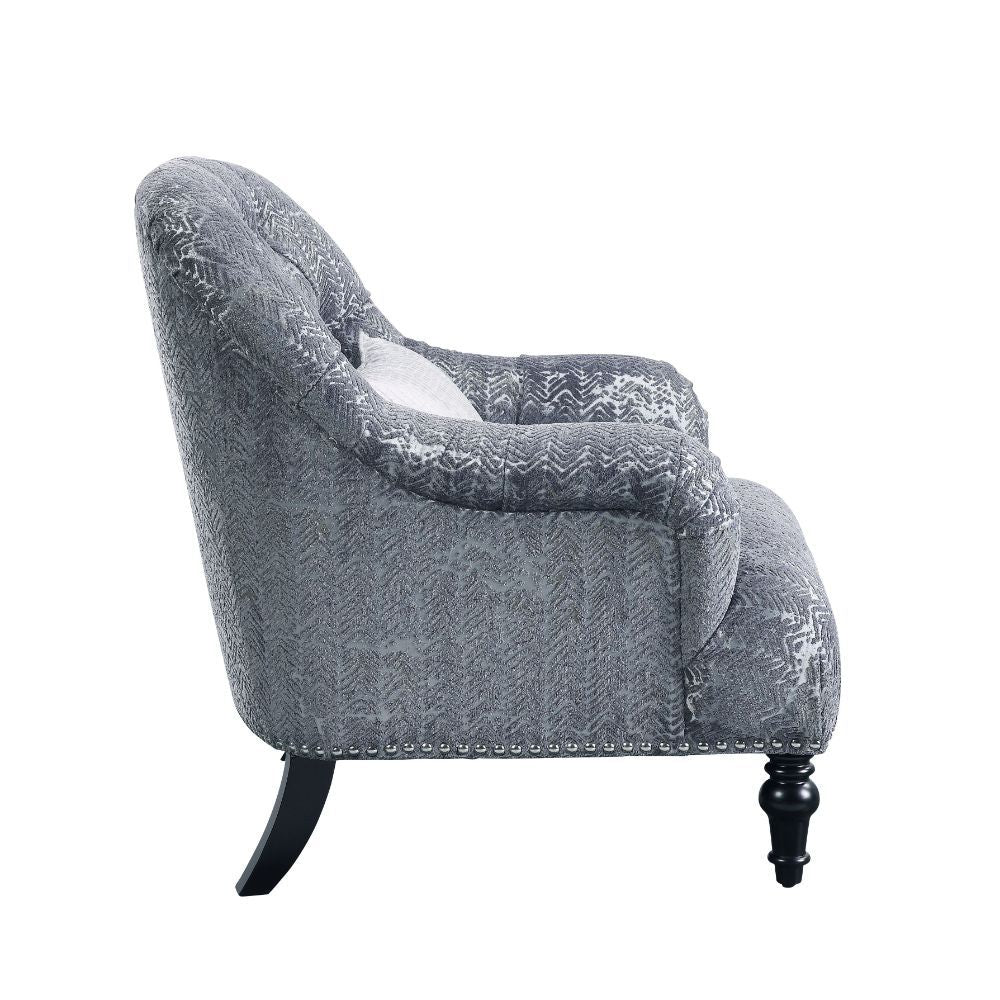 Gaura - Chair With Pillow - Dark Gray Velvet - Urban Living Furniture (Los Angeles, CA)