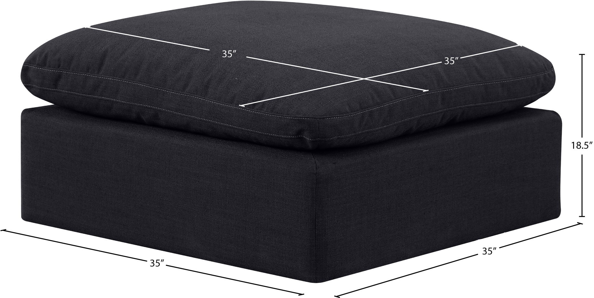 Indulge - Linen Ottoman - Urban Living Furniture (Los Angeles, CA)