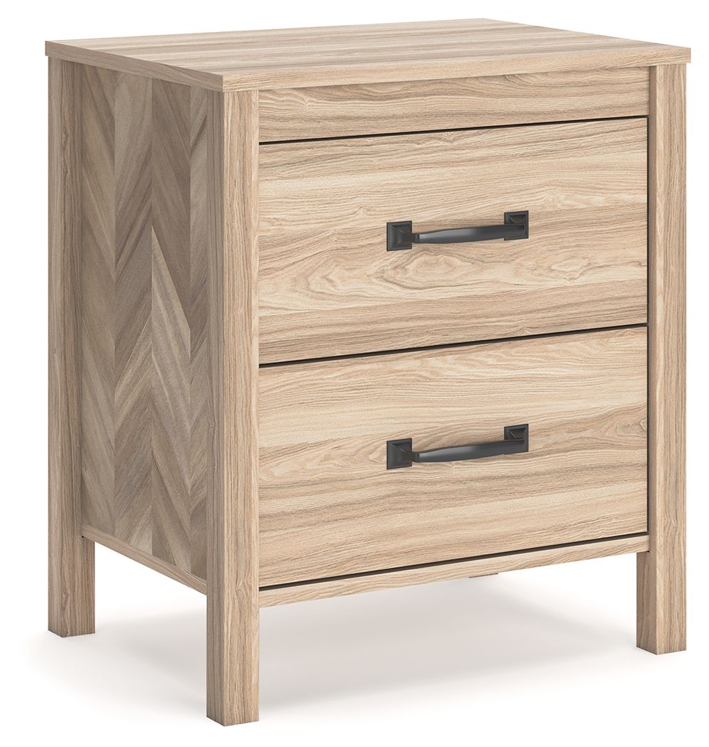 Battelle - Tan - Two Drawer Night Stand - Urban Living Furniture (Los Angeles, CA)